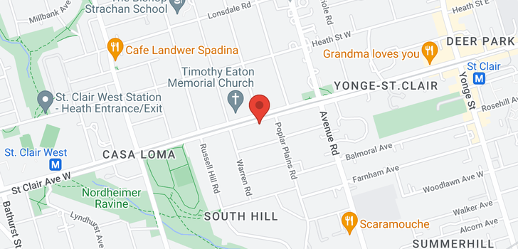 map of #711 -223 ST CLAIR AVE W
